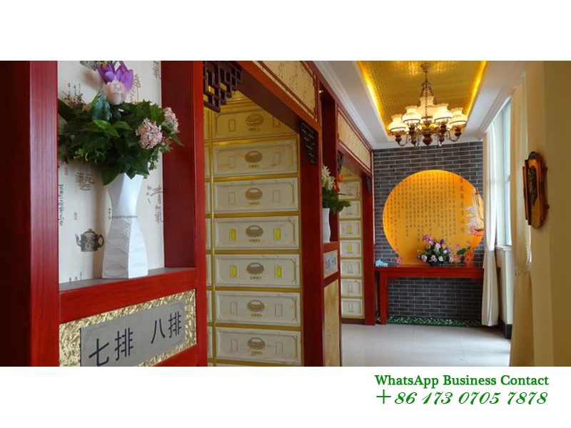 마을 안식당 유골 보관대